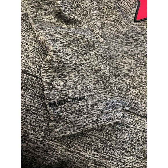 Under Armour Hoodie Womens Small Gray ColdGear Storm Logo Fleece Pullover - Picture 6 of 7